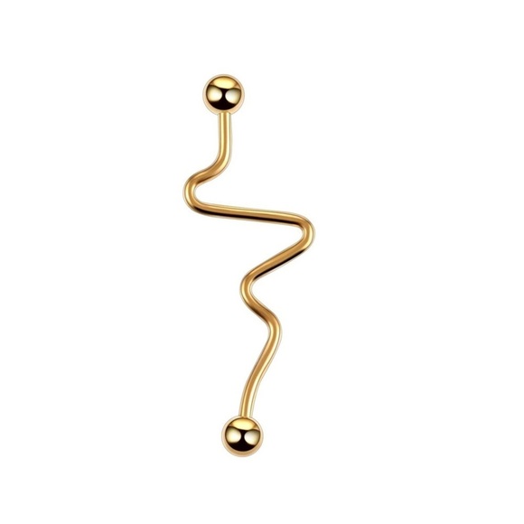 NWT Heart Rate Industrial Ear Piercing - Titanium - Picture 8 of 9